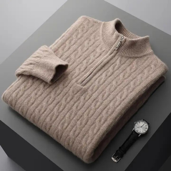 Made Gents | Luxe Cashmere Zip Sweater