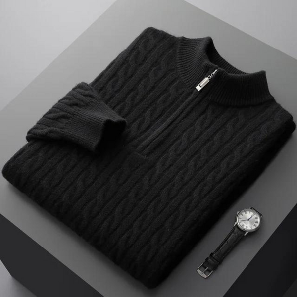 Made Gents | Luxe Cashmere Zip Sweater