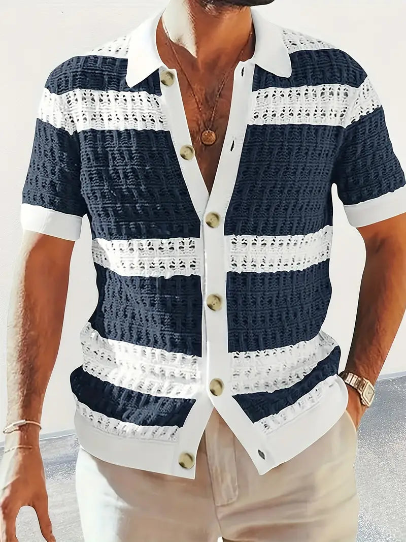 Made Gents | Contrast Knit Shirt