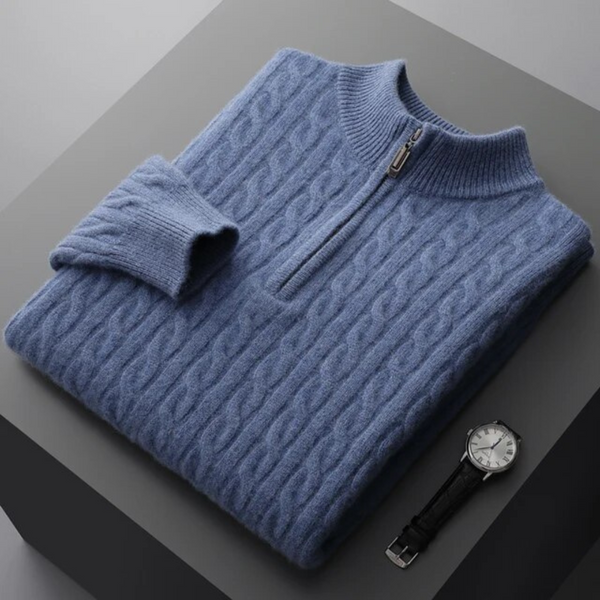 Made Gents | Luxe Cashmere Zip Sweater