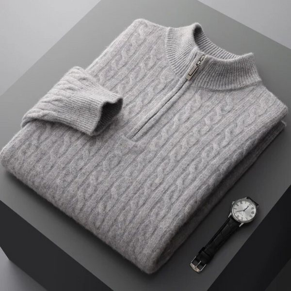 Made Gents | Luxe Cashmere Zip Sweater