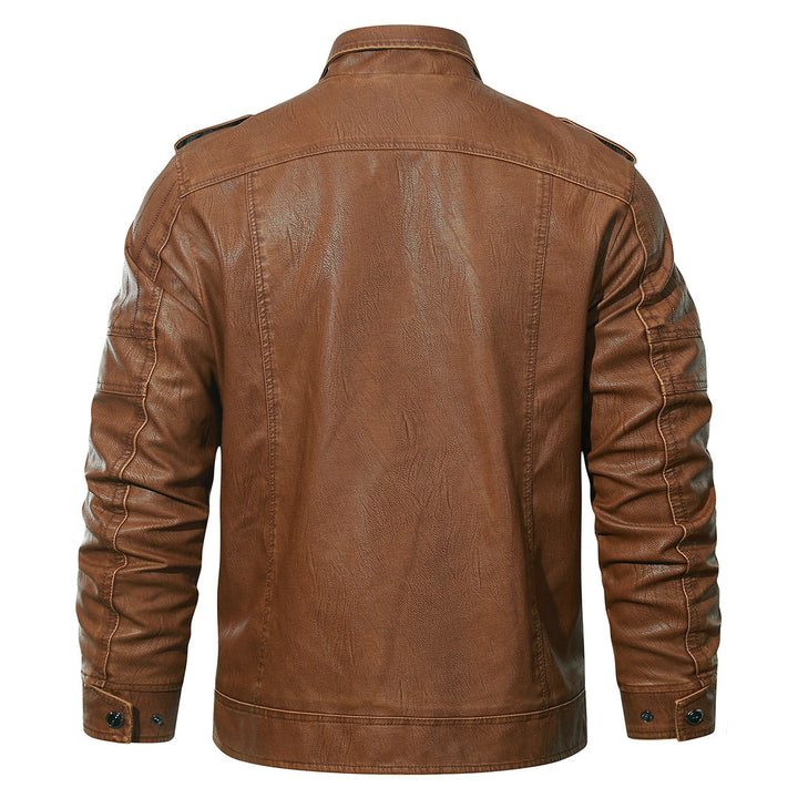 Made Gents | Leather (PU) Fleece Biker | JACKET