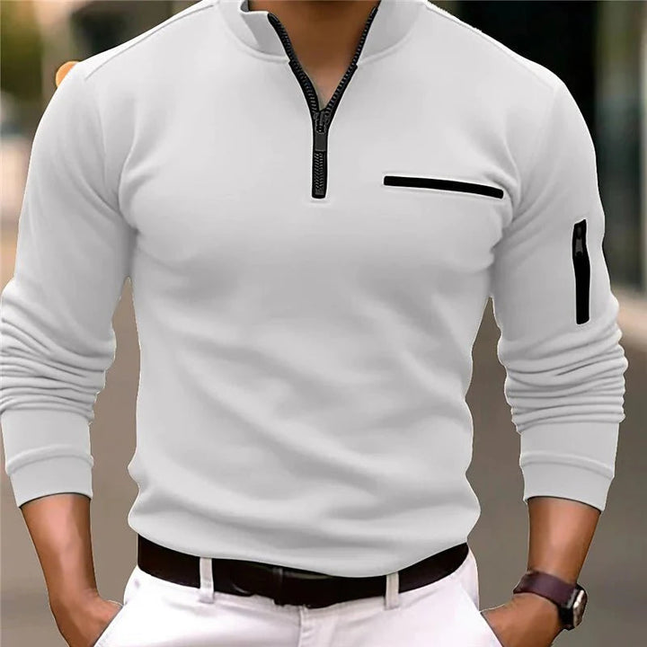 Made Gents | Luxe Quarter-Zip Polo