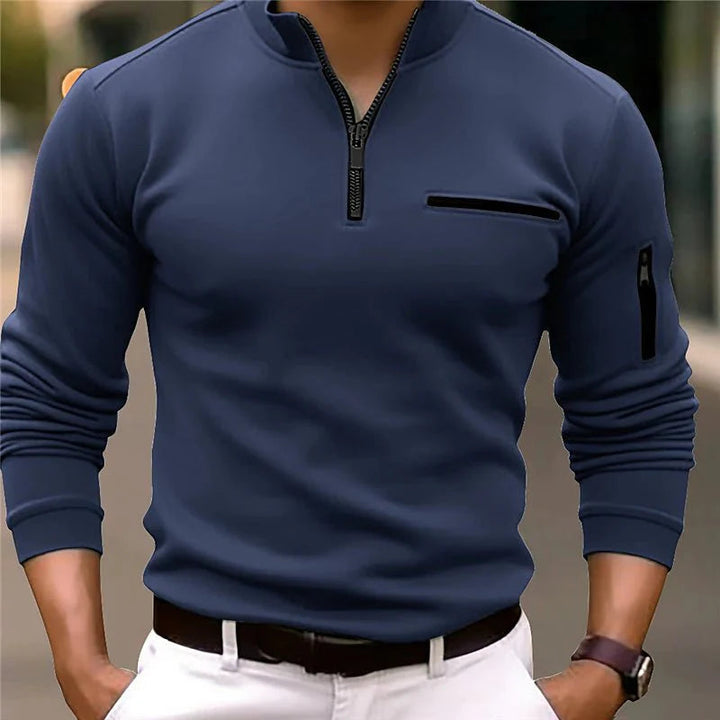 Made Gents | Luxe Quarter-Zip Polo